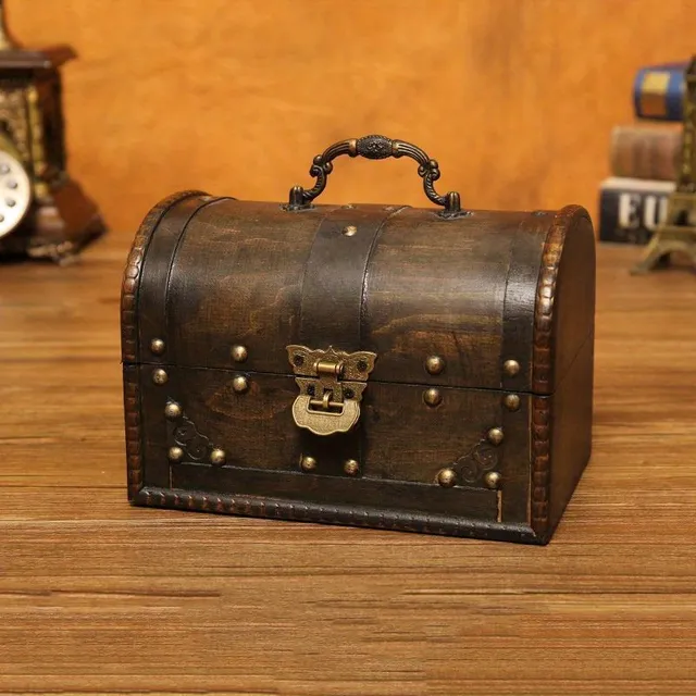 Wooden box in vintage style