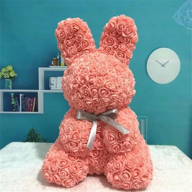 Darčekový zajačik plný ruží