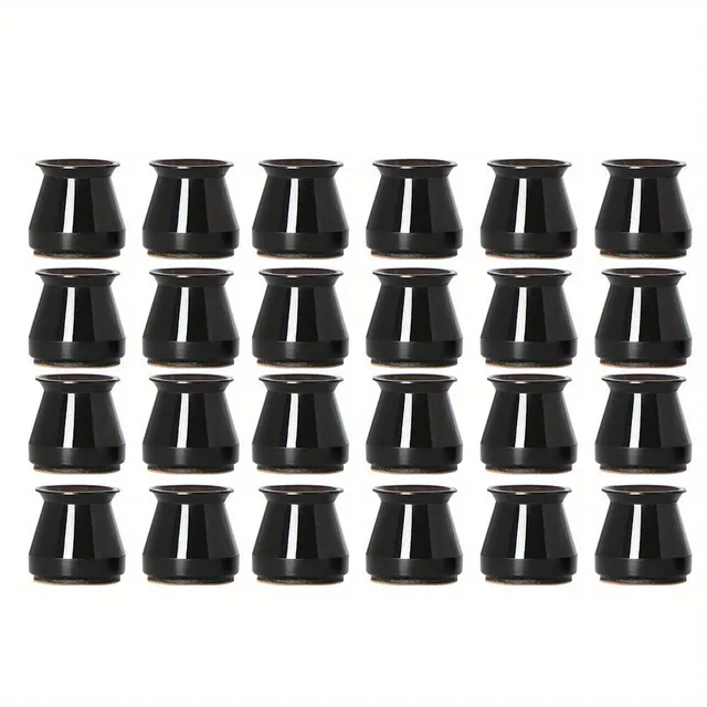 Furniture leg guards with chair - 24 pieces silicone covers with felt pads against noise