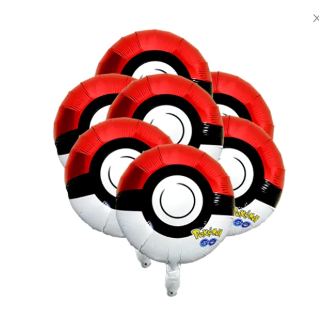 Piękny zestaw nadmuchiwanych balonów z motywem Pokémon 8ks C