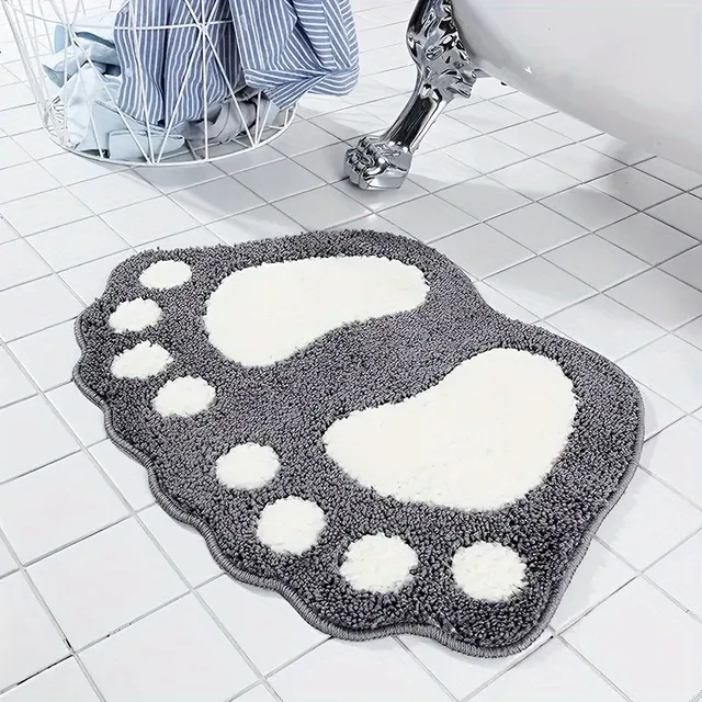 Super-absorption bathroom mat with anti-slip treatment