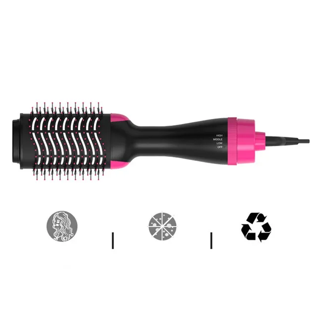 3-in-1 Heat Brush - Hair Dryer, Comb and Curling Iron