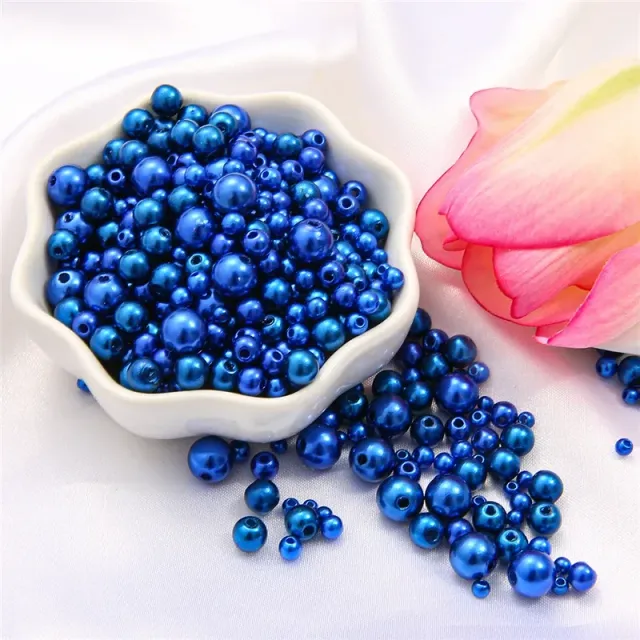 150pcs/Packaging Mix Sizes 3/4/5/6/8mm Beads With Hole Colorful Pearls Round acrylic Imitation Pearl DIY For Jewelry &amp; Handmade Work