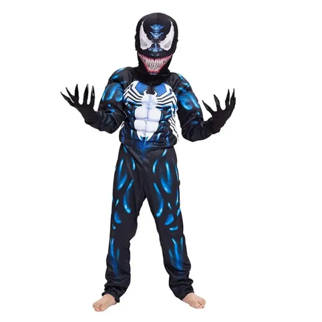 Costum de cosplay pentru copii în interpretarea popularului Venom