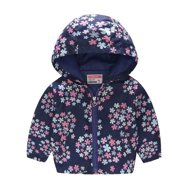 Girls spring and autumn windbreakers with hood 7 5 let