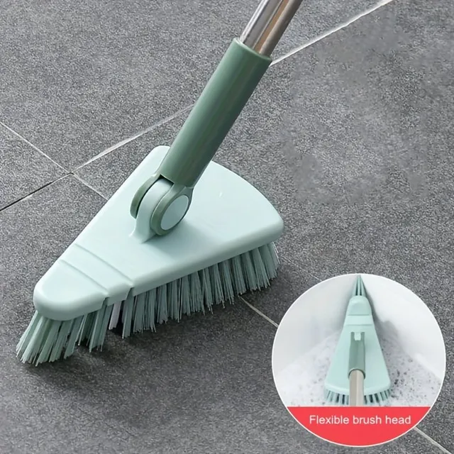 Perie pentru spălarea podelelor și gresiei cu mâner lung și peri duri interschimbabili - Pentru curățarea băii, dușului, bucătăriei, balconului și pereților, 95cm