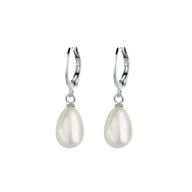 Magnifiques boucles d'oreilles pendantes pour femmes avec perle