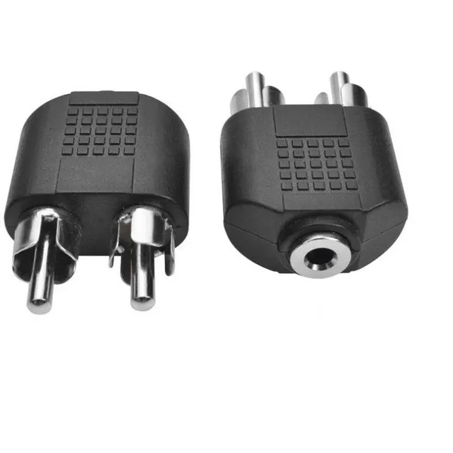 Adaptér 3,5 mm jack na 2x RCA F/M