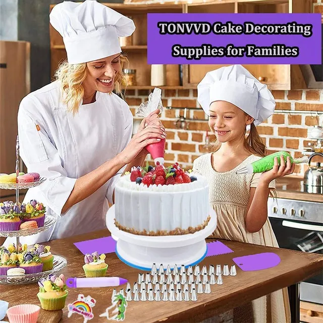 Cake Turntable and Decoration Set