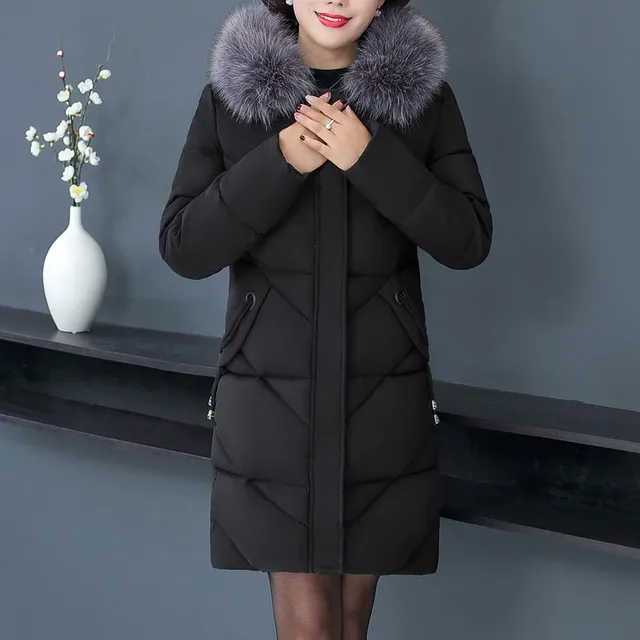 Women's quilted warm winter jacket