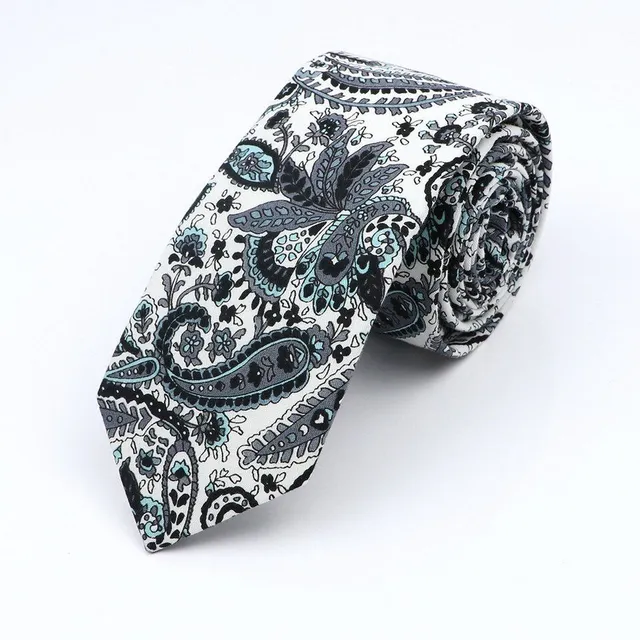 Stylish unisex tie with floral motif Clive