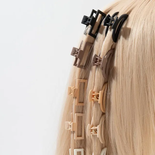 Multifunkčné klipy na vlasy s pravouhlým a mesačným dizajnom pre každodenné použitie