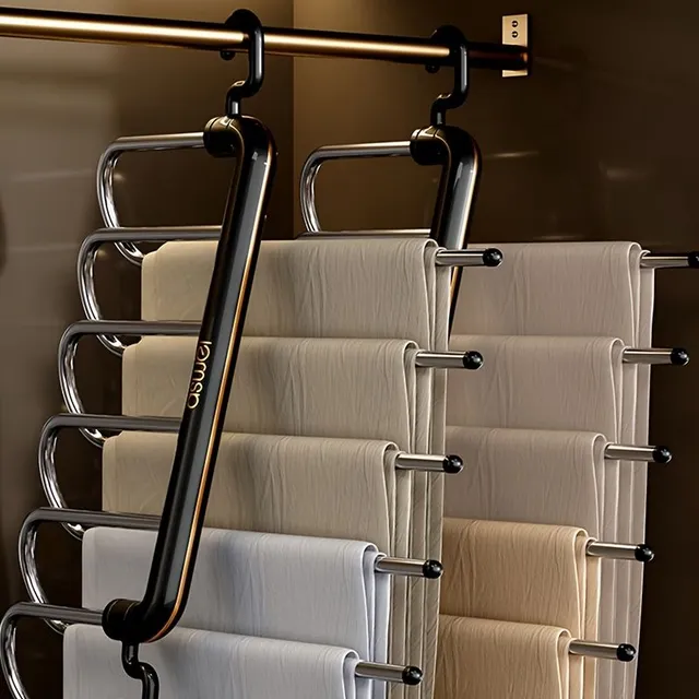 Stainless steel rack for trousers - Saving space in wardrobe, wardrobe, bedroom