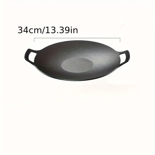 Round cast iron baking plate Korean grill