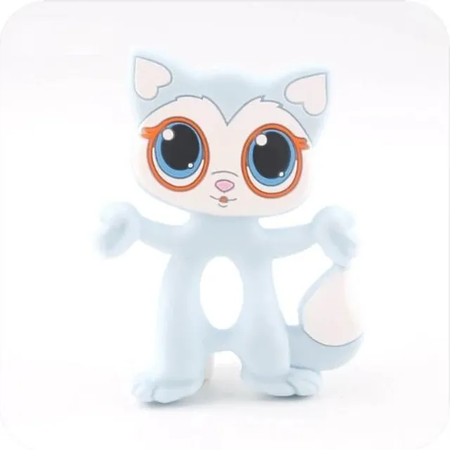 Baby teether in the shape of a cat - 5 colours