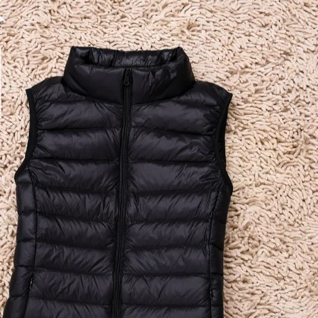 Beautiful ladies lightweight down vest Black XXXL