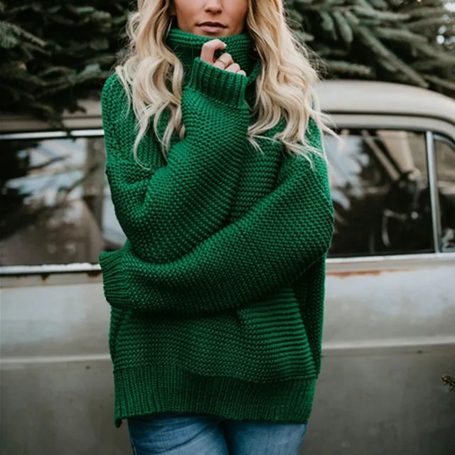 Jesienna gwiazda modna sweter green l