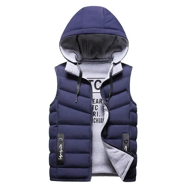 Boy's quilted vest double-sided Christeen modra xl