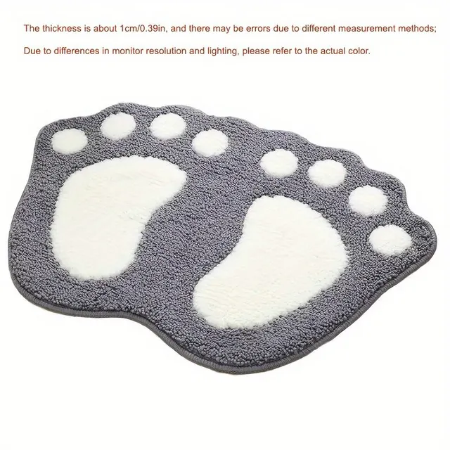 Super-absorption bathroom mat with anti-slip treatment