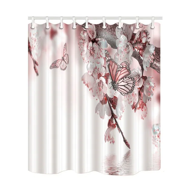 Shower curtain pattern butterflies