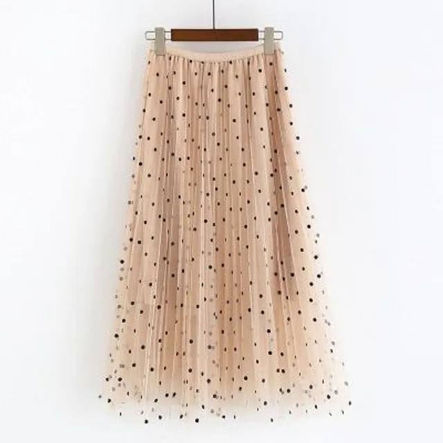 Women's long pleated skirt