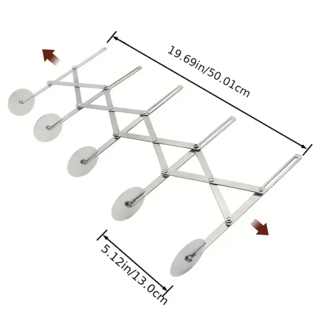 Profesionálny 5-kolesový rezač pizze z nerezovej ocele, nastaviteľný odlučovač kolies na cesto, rozdeľovač cesta na chlieb, nôž na pizzu
