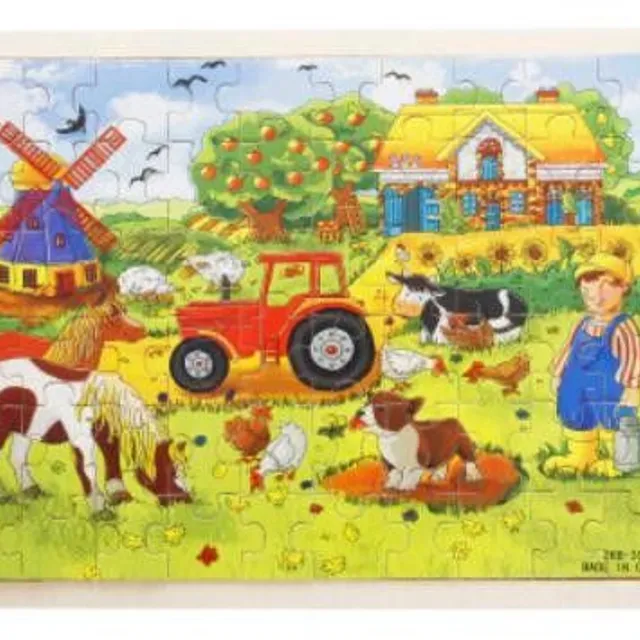 Puzzle din lemn pentru copii 60 de piese