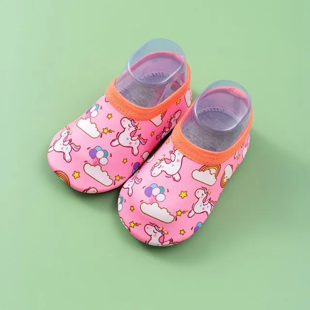 Children's original stylish modern colorful summer shoes in water with various prints Aofia