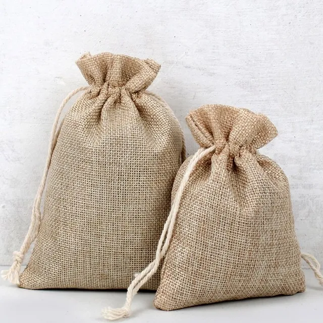 Sacs-cadeaux en jute 50 pcs