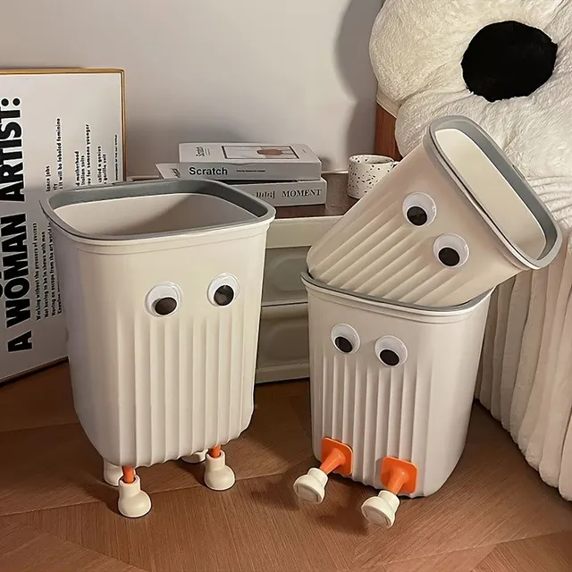 Handy trash basket with feet - cute and practical supplement to every interior