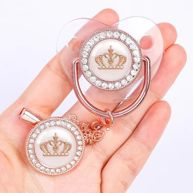 Modern stylish classic pacifier with beautiful motif and modern Kamil clip