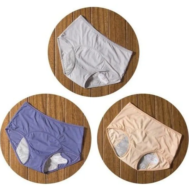 Set of menstrual panties with high waist 3pcs - more colors