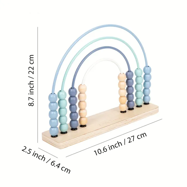 Barevné dřevěné počítadlo v boho stylu - ideální dárek pro učitele a děti