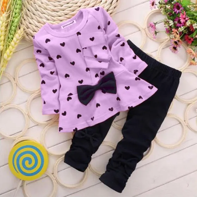 Girls cotton set with bow