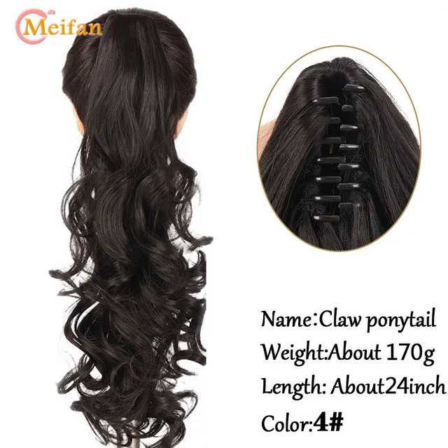 Rövid Wavy Claw Conytail Clip A haj kiterjesztései Fekete Barna Pony Tail Clip In Hair Tail Natural Fake Hair Extensions