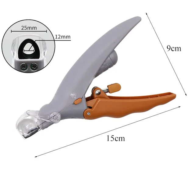 Professional claw scissors with LED lighting