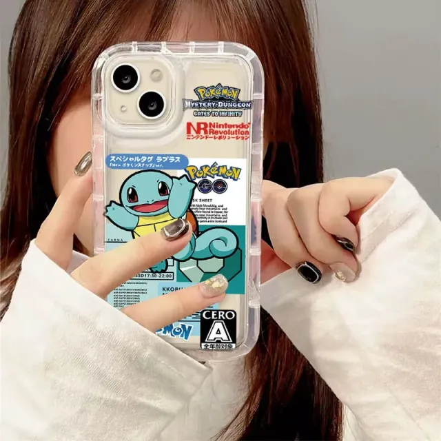 Funda transparente de moda para teléfonos iPhone con motivos de personajes favoritos de Pokémon