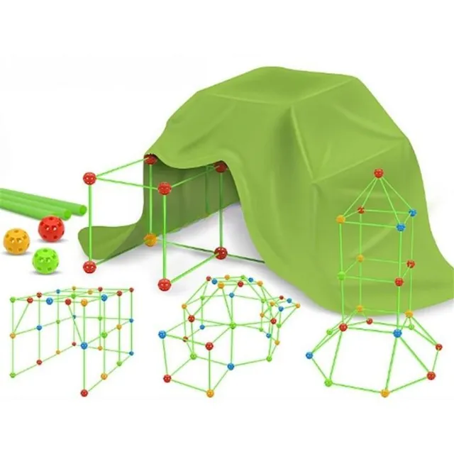 Set de grande construction - Structure en tiges pour construire des bunkers et des châteaux