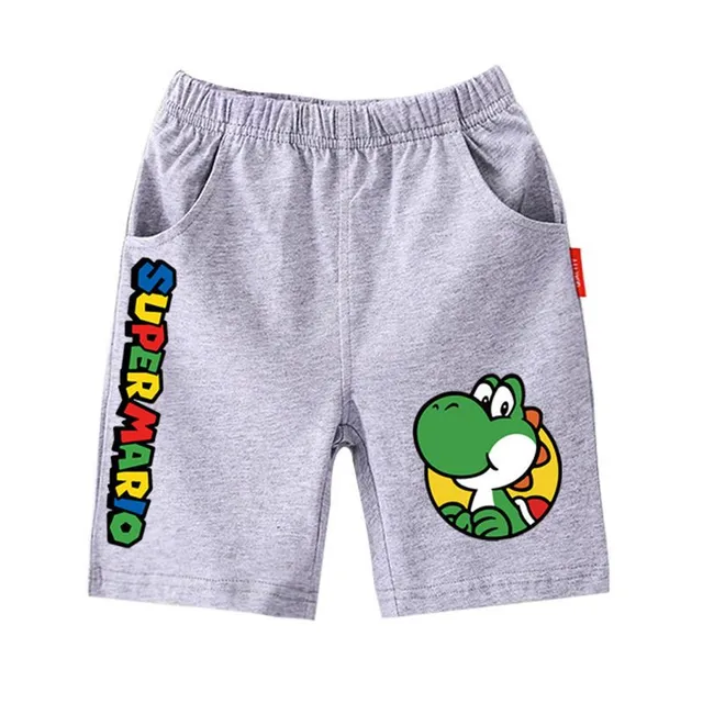 Trendy children's shorts printed with the popular animated film Super Mario