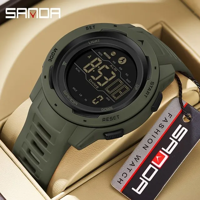 Sanda Kalorimeter: Multifunctional men's watch in military style with impact resistance