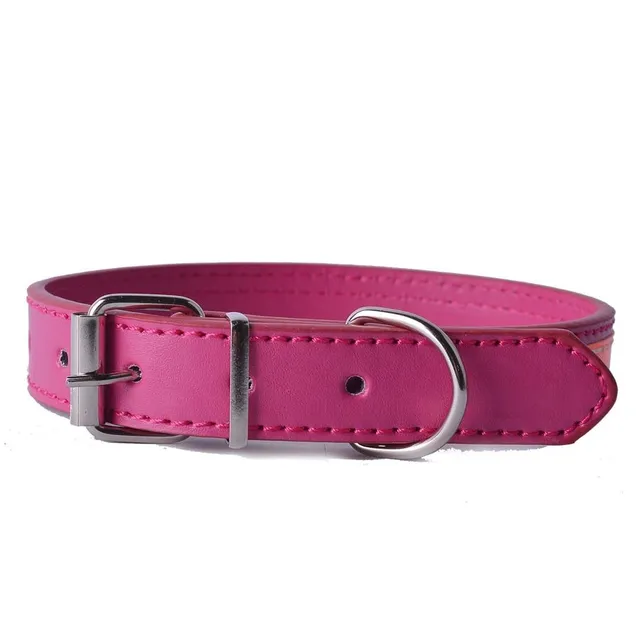 Luxury trendy popular collar with reflective tape made of artificial leather - different colors