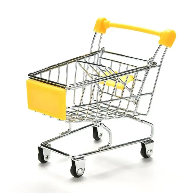 Simulation child shopping trolley for playing and storing toys