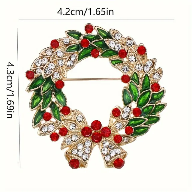 Versatile brooch with Christmas motif - ideal supplement and gift