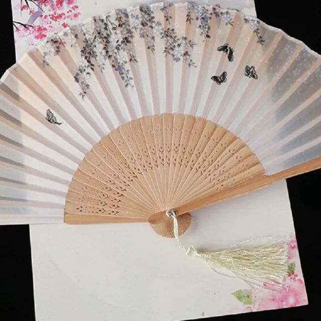 Japanese fan with floral motif