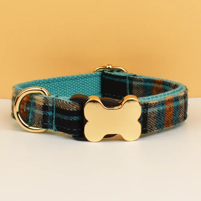 Collier de luxe pour chiens avec pendentif en forme d'os - différentes variantes de couleurs