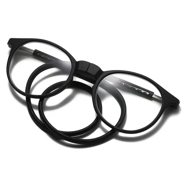 Hinged magnetic dioptric reading glasses