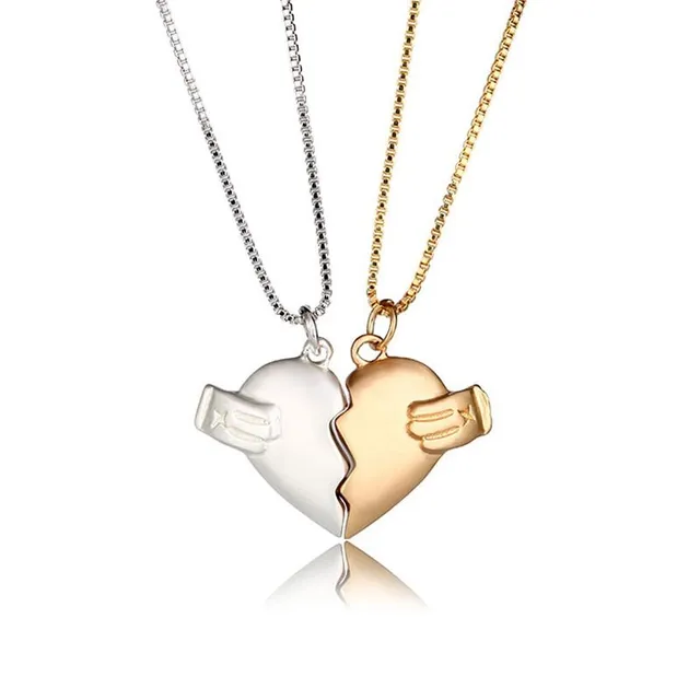 Magnetický náhrdelník s přívěskem srdce pro páry