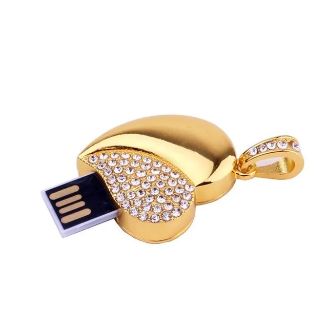 USB flash meghajtó fém szív