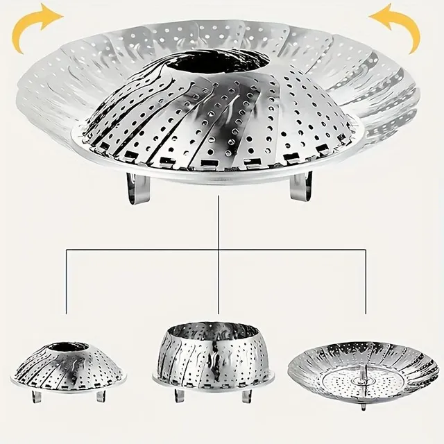 Stainless steel steam basket with composition possibility