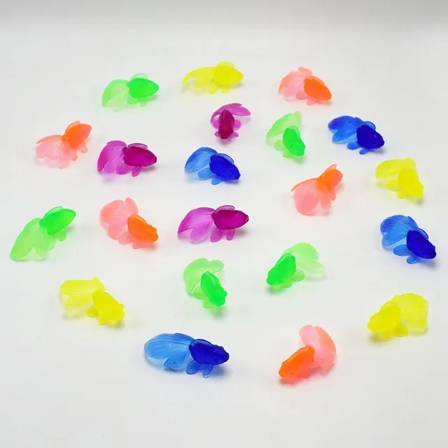Gumové farebné mini rybičky pre deti 10ks